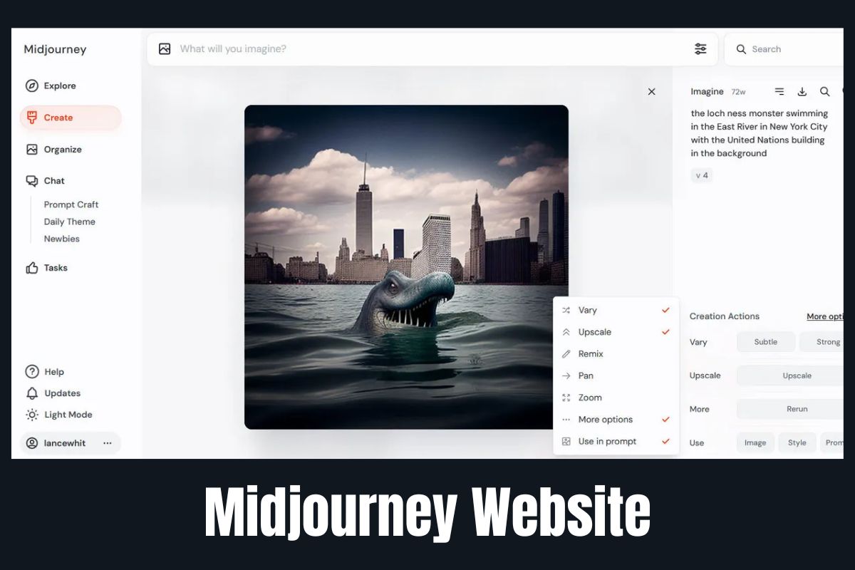 Midjourney AI-image generator website