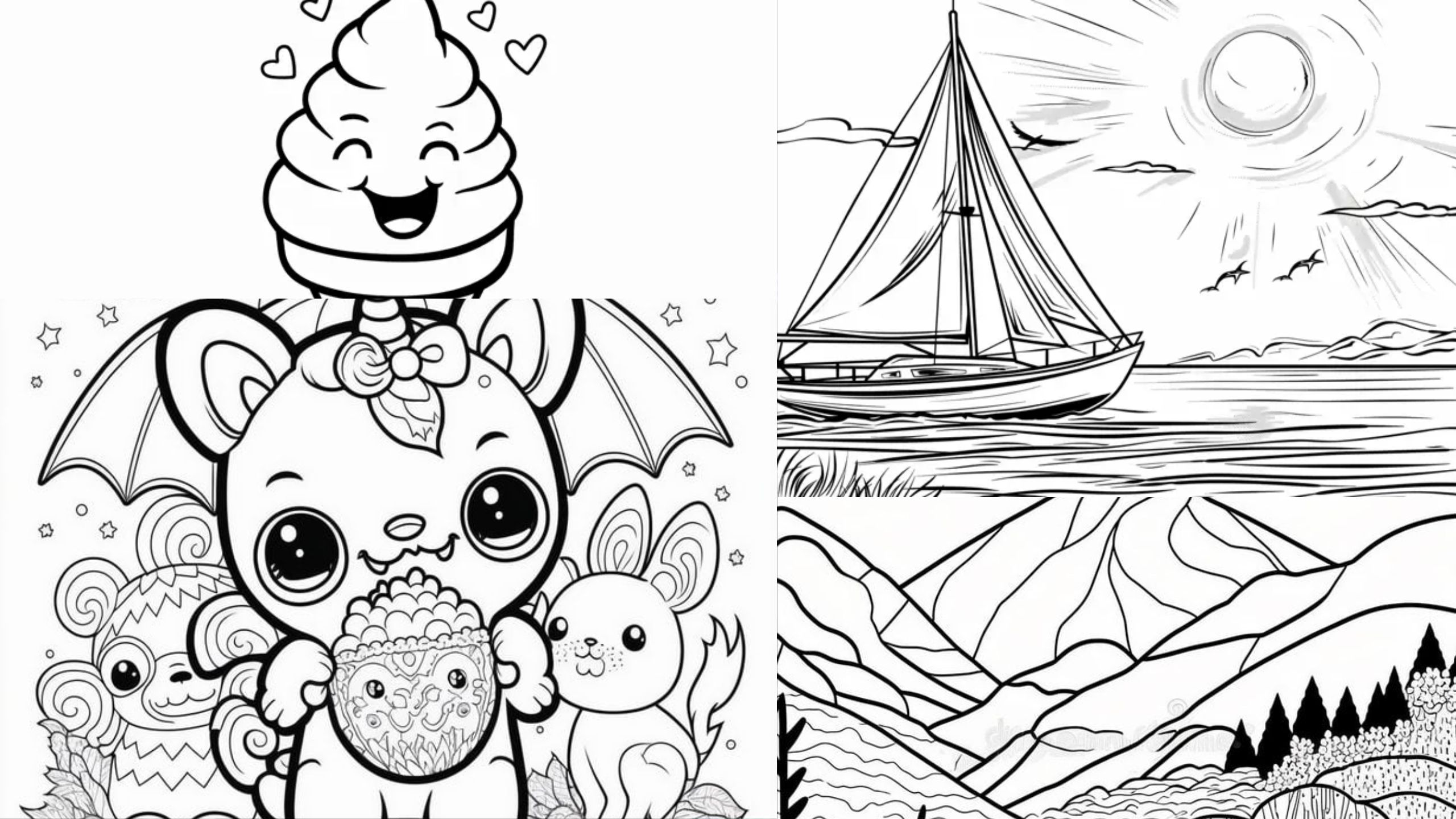 Midjourney prompts for coloring books